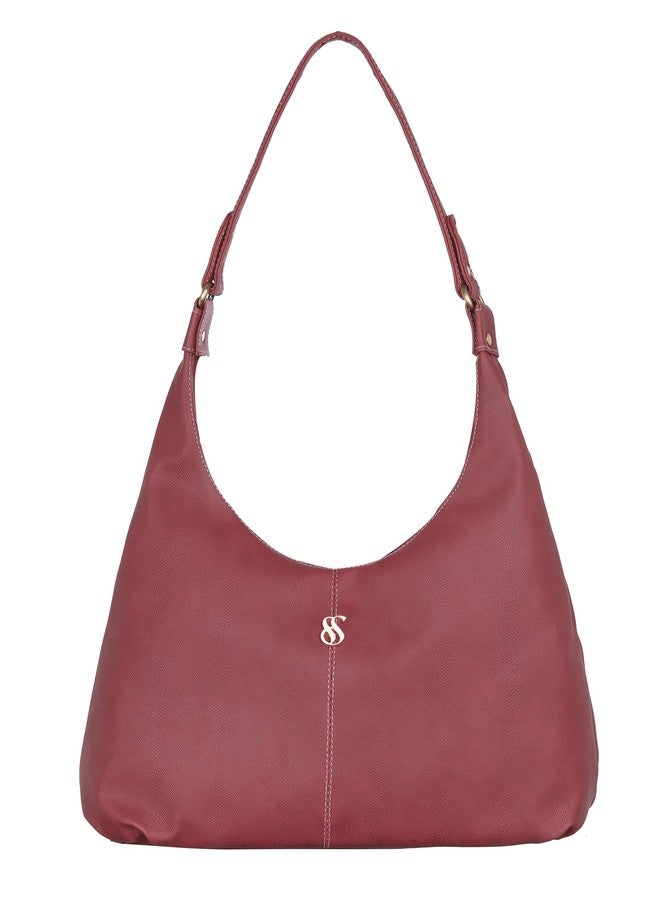 Fostelo Women's Versaze Tote Handbag for Women | Hobo Bag for Work | Ladies Purse | Stylish Shoulder Bag | Gift For Women | Maroon - Image 1